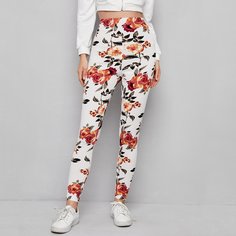 Цветочный Повседневный Леггинсы Shein