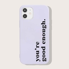 Чехол для iPhone с текстовым принтом Shein