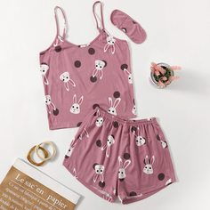 В горошек милый Пижама Shein