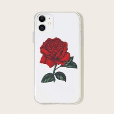 Чехол для iPhone с узором розы Shein