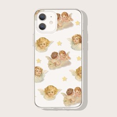 Чехол для iPhone с узором ангела Shein