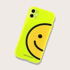 Чехол для iPhone с мультипликационным принтом цвета неонового лайма Shein