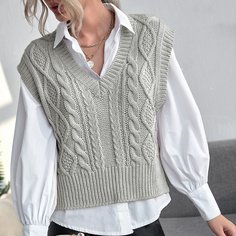 Трикотажный жилет без блузки Shein