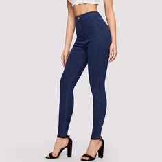 Однотонные облегающие джинсы Shein