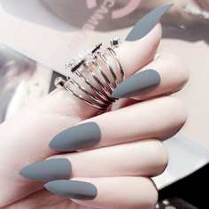 Матовые накладные ногти 24шт с лентой Shein