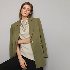 Пиджак из вискозы без пояса Shein