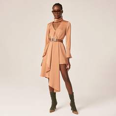 Атласное асимметричное платье Shein