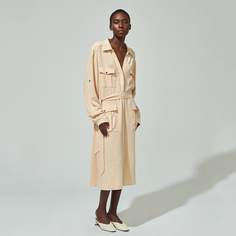 Платье из льна оверсайз Shein