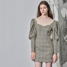 Платье из искусственного шелка в клетку Shein