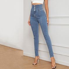 Модные облегающие джинсы Shein