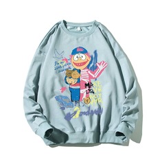 Мужской свитшот с мультипликационным и текстовым принтом Shein