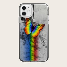 Чехол для iPhone с принтом бабочки Shein