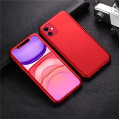 1шт однотонный чехол для iPhone Shein