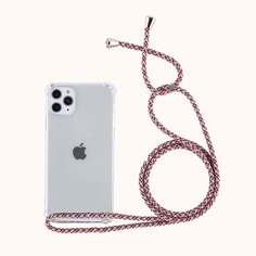 1шт прозрачный чехол для iPhone и 1шт ремешок Shein
