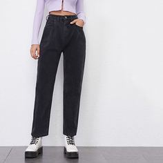 Однотонные джинсы Shein