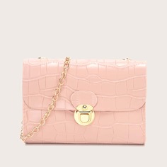 Сумка на цепочке с крокодиловым узором Shein