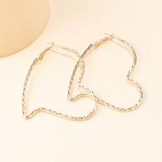 Серьги-кольцо в форме сердечка Shein