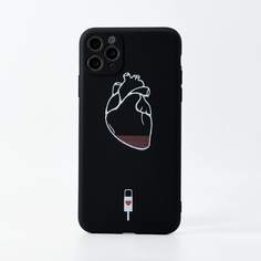Чехол для iPhone с принтом сердечка Shein