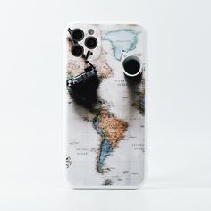 Чехол для iPhone с принтом карты Shein