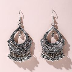 Jhumka серьги-подвески с бахромой Shein