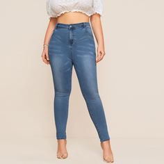 Облегающие джинсы размера плюс Shein