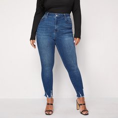 Рваные облегающие джинсы размера плюс Shein