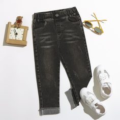 Рваные прямые джинсы для девочек Shein