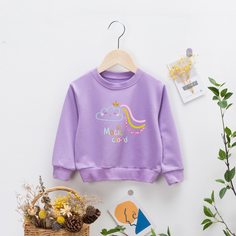 Мультяшный принт Повседневный Свитшоты для девочек Shein
