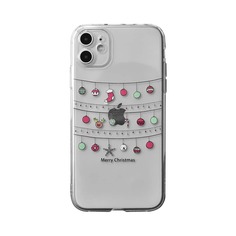 Прозрачный чехол для iPhone с рождественским принтом Shein