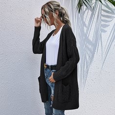 Трикотажный кардиган с карманом Shein