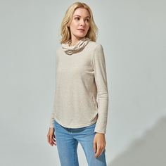 Футболка с оригинальным воротником Shein
