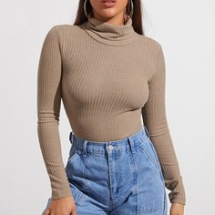 Вязаный топ в рубчик Shein