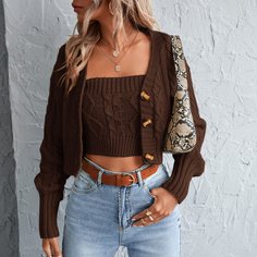 Короткий кардиган и бандо Shein