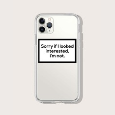 Чехол для iPhone с текстовым принтом Shein