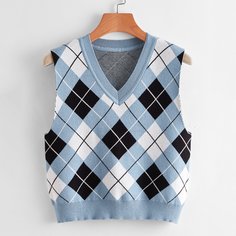 Трикотажный жилет с узором Shein