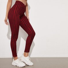 Короткие леггинсы в клетку Shein