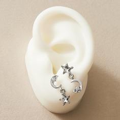 Серьги-подвески со стразами 1 пара Shein