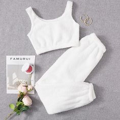 Одноцветный Повседневный Повседневный костюм Shein