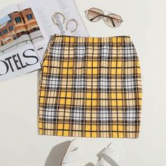 Облегающая юбка в клетку Shein