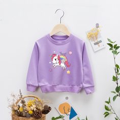 Свитшот с оригинальным принтом для девочек Shein