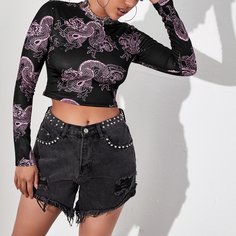 Животный Повседневный Футболки Shein