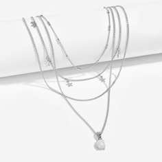 Колье Из цепочки с подвеской в форме звезды Shein