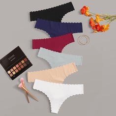 Трусики с фестончатым краем 6шт Shein