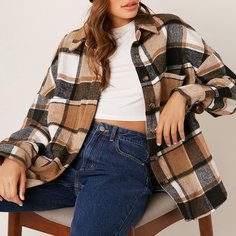 Оригинальная блузка в клетку Shein