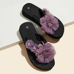 Вьетнамки с цветком для девочек Shein
