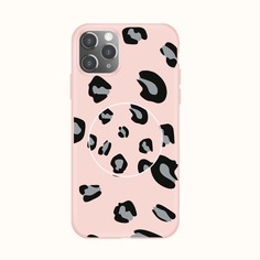 Чехол для телефона с леопардовым принтом и складным держателем Shein