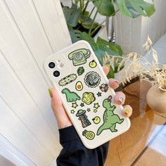 Чехол для iPhone с принтом динозавра Shein