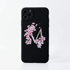 Чехол для iPhone с текстовым и цветочным принтом Shein