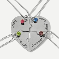 Секционное ожерелье с украшением бриллиантов 4 шт Shein