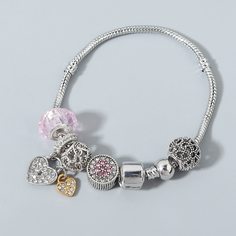 Браслет с сердечком и стразами Shein